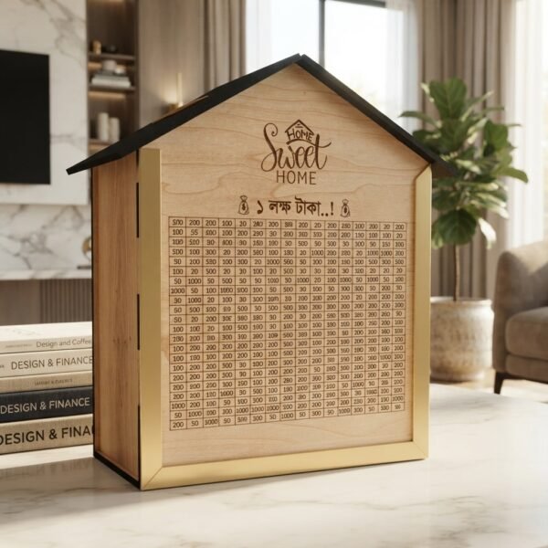 Sweet Home Wooden Saving Box (1.5 Lakh Target)
