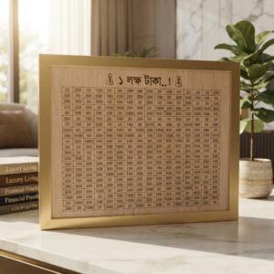 Framed Wooden Money Saving Box (1 Lakh Target)