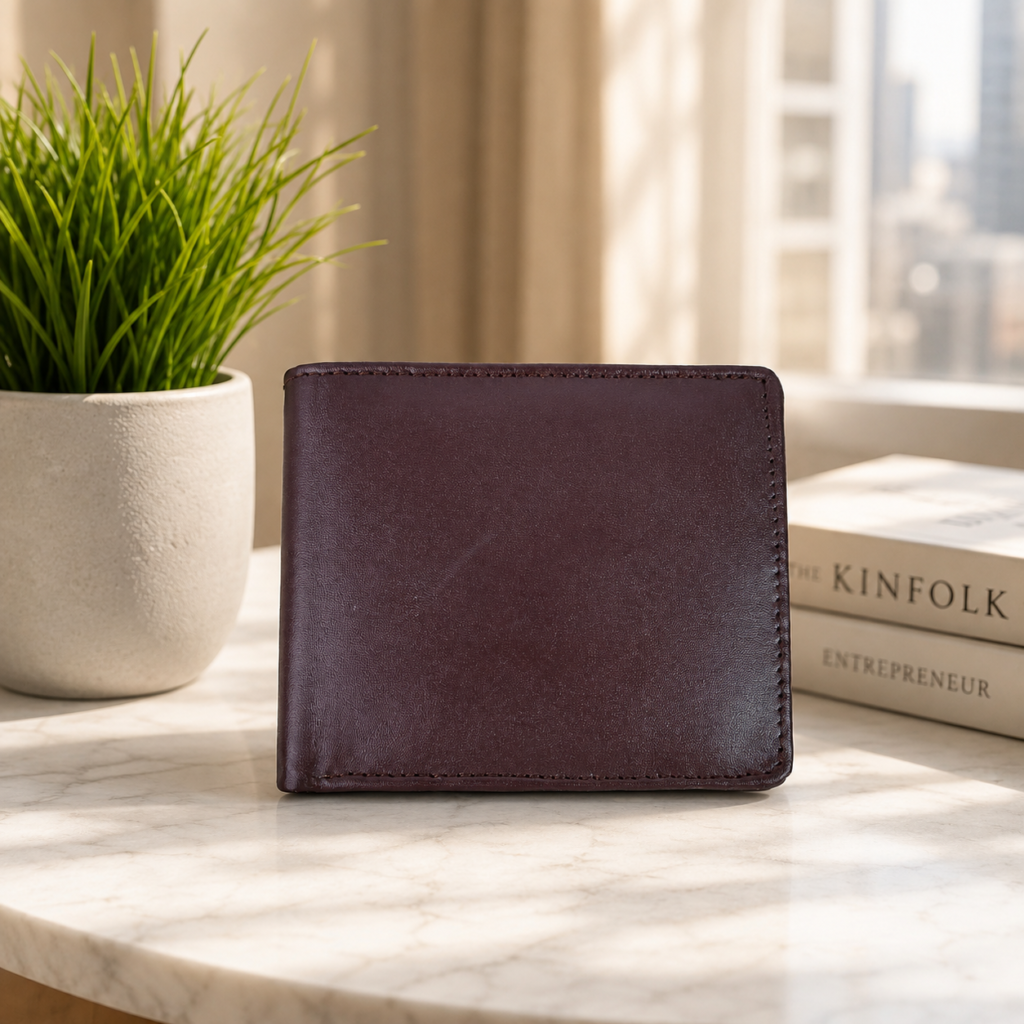 Original Leather Brown Money Bag